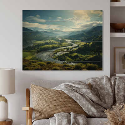 Briazia, États-Unis, Columbia River Gorge Landscape II, impression sur bois