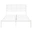 Tête de lit à panneau en faux canne pour grand lit, structure en métal blanc, chambre à coucher côtière décontractée, plateforme et tête de lit sans sommier blanc, style chambre à coucher, non compris-422331808-422331814