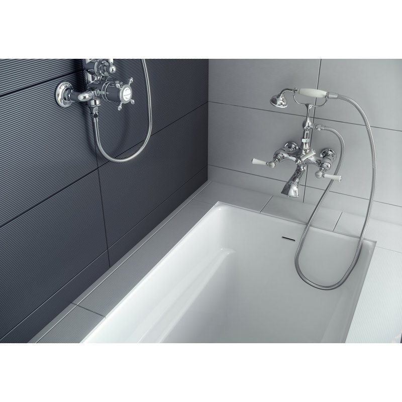 Edwardian™ Triple Handle Deck Mount Clawfoot Tub Faucet, English Bronze