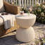 Tables de bout beiges MGO, table d'appoint sablier moderne pour la maison-277717416