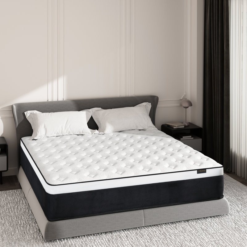 Medium Hybrid Mattress Pocket Spring with CertiPUR-US Certified Foam, Queen, Height Profile (10")