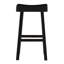 2 tabourets de bar, en bois massif noir, style transitionnel, capacité de poids de 250 lb de 2 tabourets en bois d'hévéa noir, transitionnel, capacité-1537218752