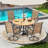 Outdoor Round Metal Dining Table-121335146-121335147