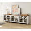 Buffet Scarlett avec 6 portes en verre, armoire avec tablette réglable-1648638740