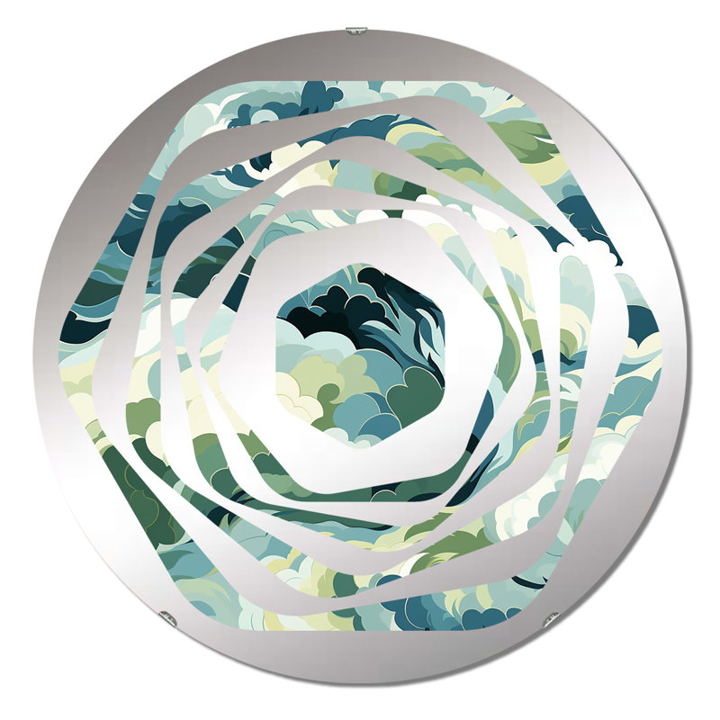 Miroir décoratif Coastal Concealment Flow - Amorphe, 23,6 po x 23,6 po