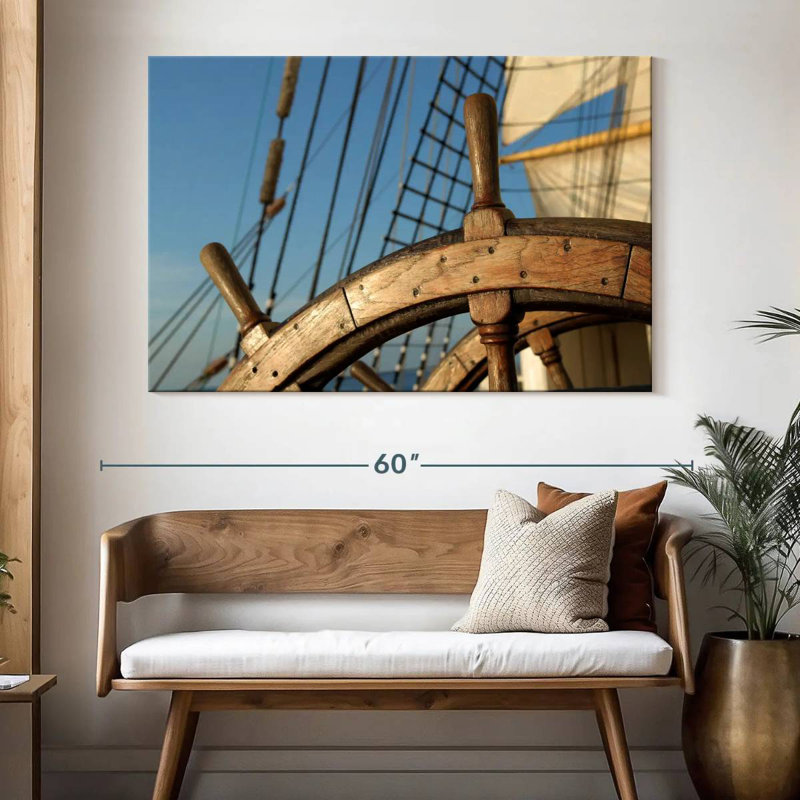 Mehar Sailing Ship Helm, 34" H x 51" W