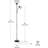 72-Inch Floor-Standing Torch Lamp, Adjustable Reading Lamp, Matte Black, Frosted Lampshade, Double Rotary Switch, Three-Level Dimming, Modern Style, Suitable For Living Room Or Office.