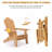 Chanise Wood Outdoor Adirondack Chair With Ottoman-874632085