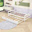 Lit plateforme simple avec lit gigogne coulissant simple et tête de lit, pied de lit-627098407