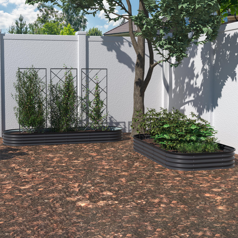 Lit de jardin surélevé Roede, Gris, H 11,1 po x l 96 po x P 24 po