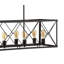 Luminaire suspendu rectangulaire pour îlot de cuisine 8 lumières Wais
