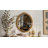 31"H Oval Wall-Mounted Distressed Decorative Mirror with Classical Border