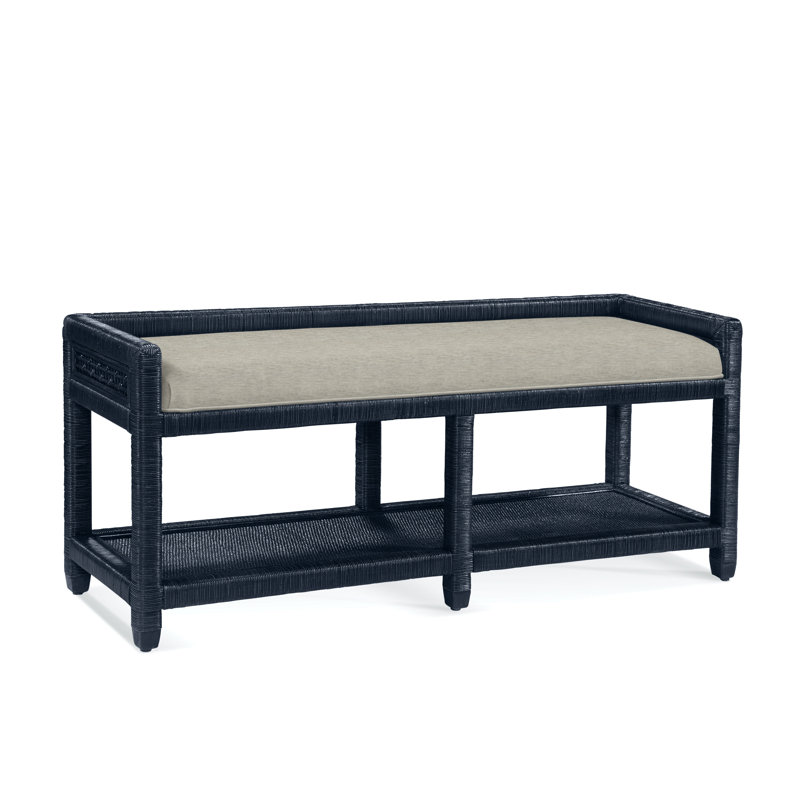 Banc de rangement Silvio Glinda, Bleu marine, Beige de base; 0317-85
