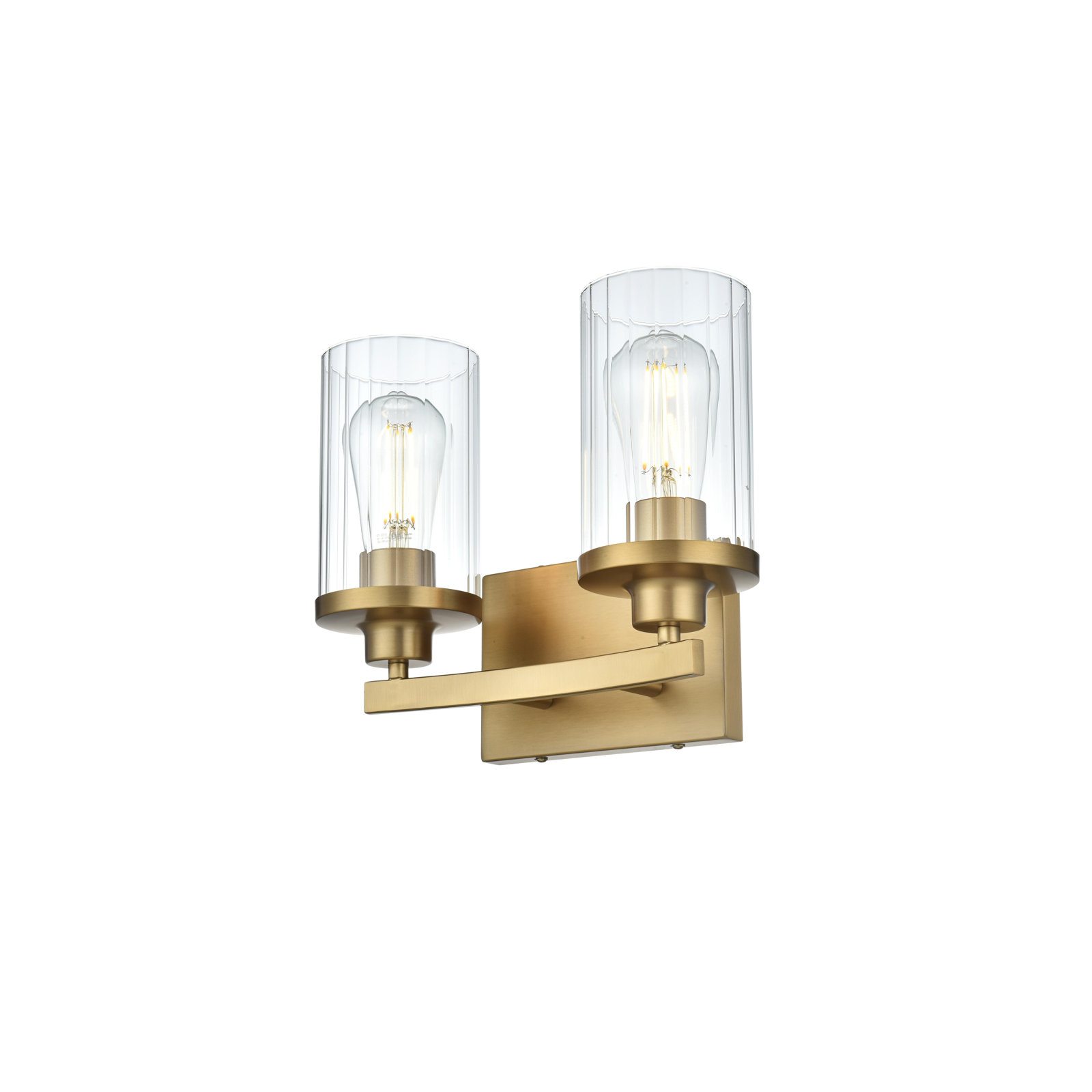 Dariela Dimmable Vanity Light, Gold, 10" H x 12" W x 12" D, 2 Lights