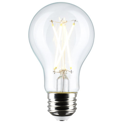 8 watts A19 DEL à culot moyen transparent 120 volts - Basics by Wayfair ™