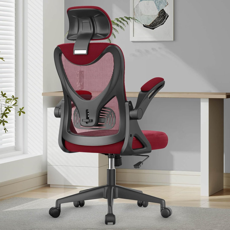 Ergonomic Office Chair, Computer Chair, Mesh Chair, Red