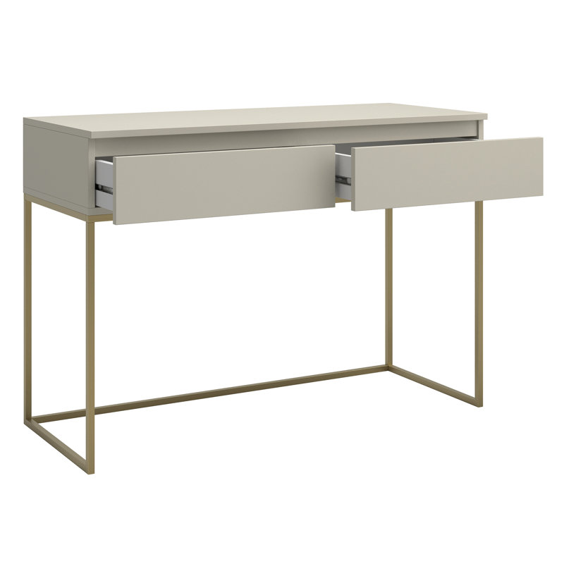 Abrah 120cm Console Table, Taupe/Gold
