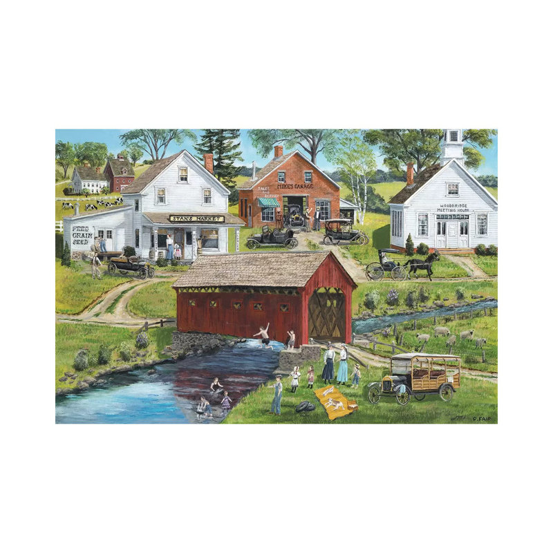Our Town Beach by Bob Fair - Wrapped Canvas Gallery-Wrapped Canvas Giclée, 66.04 cm H x 45.72 cm W x 3.175 cm D