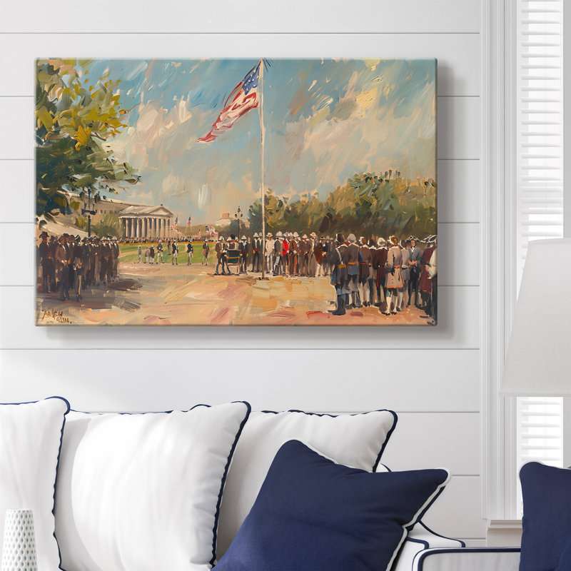 «Raising the Colors Together» - Toile tendue avec châssis - Prêt à accrocher, 12X18