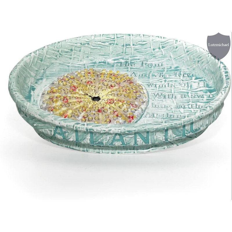 Aqua Teardrop Design Plastic Soap Dish