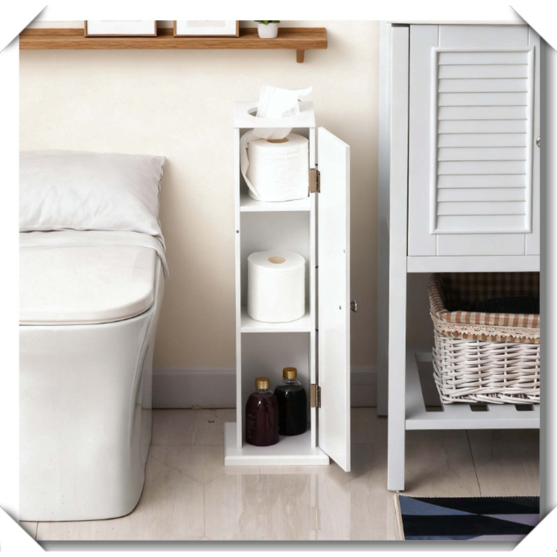 Armoire à papier hygiénique en coin solide et stable facile à nettoyer