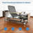 Full Electric advanced 3-function bed for home care & hospital ICU comes with a high-density air fiber mattress, remote control, IV pole and lockable silent casters- 83" x 42.5"-FDA
