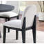 Chaise d'appoint ergonomique en tissu blanc