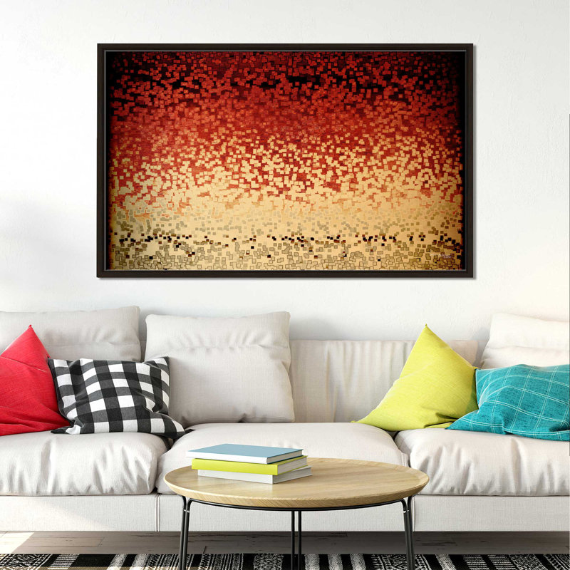 «Comforted. Matthew 5: 4 ', reproduction d'art sur toile, H 27,5 po x l 43,5 po x P 2 po, Cadre flottant espresso