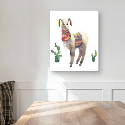 Lama Parade - Children Art Clothes Metal Print for Home Decor