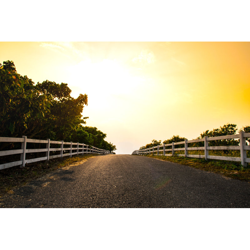 «White Fence» par Ananaline - photographie sur toile tendue, H 12 po x l 8 po