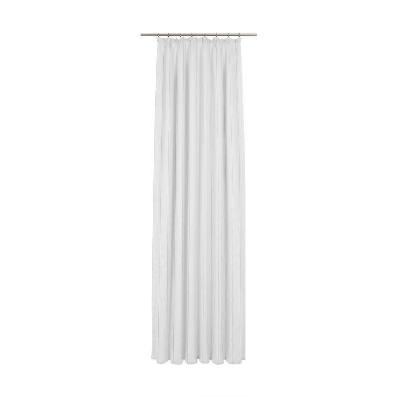 Merlee Semi Sheer Single Curtain Panel, 175cm H x 450cm W, Silver/Grey