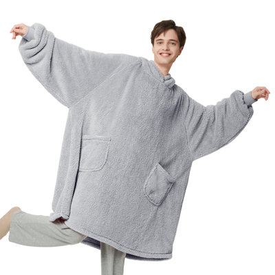 Bedsure Wearable Cozy Sherpa Blanket Hoodie