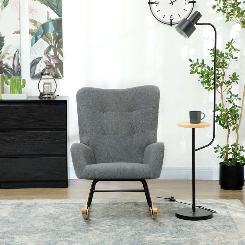 Teddy Velvet Rocking Chair