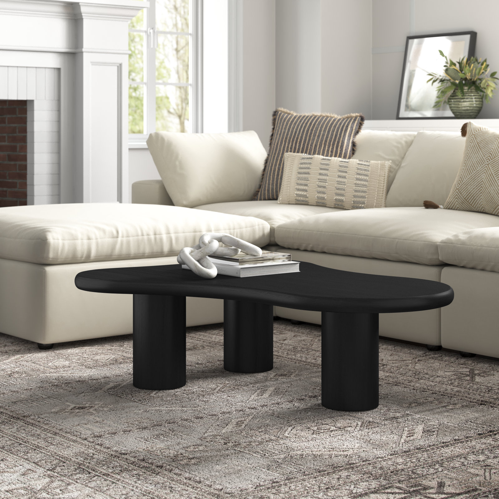 Devere 48" Coffee Table, Black