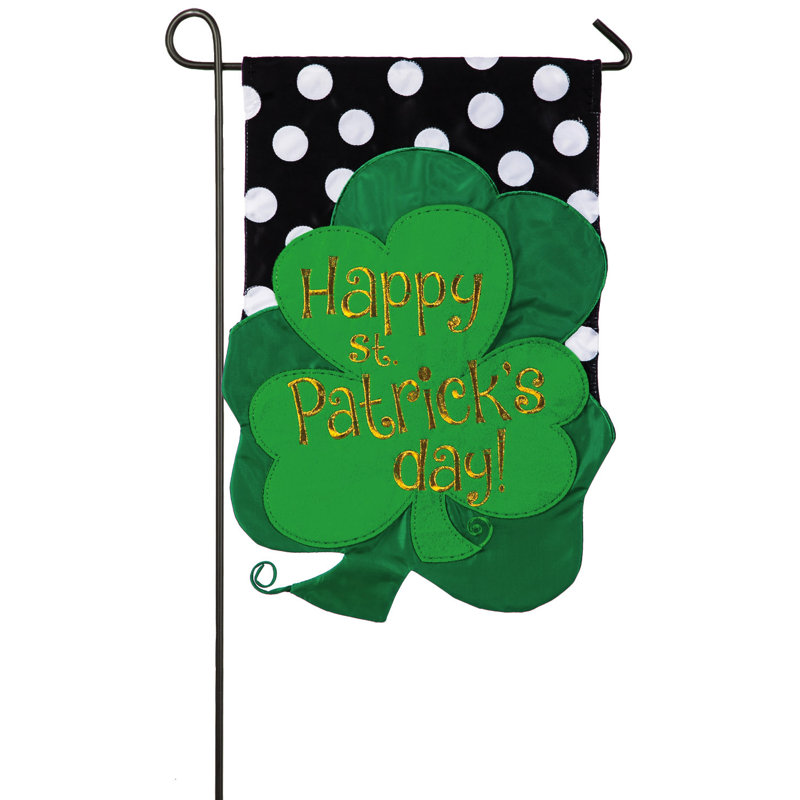 Drapeau de jardin dragon en polyester 18 x 13 po Dragon St. Clover