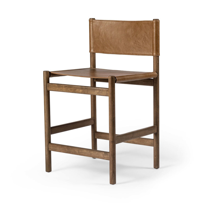 Kena Stool-Sonoma Black-Counter, Sonoma Black, Solid Parawood, Counter Stool (26.5" Seat Height)
