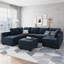 Canapé modulaire en coin avec chaise et repose-pieds Tremee-87395727