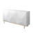Polara Modern White Sideboard with 3-Door Credenza & Adjustable Shelves