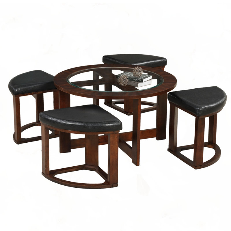 Coffee Table with 4 Stools