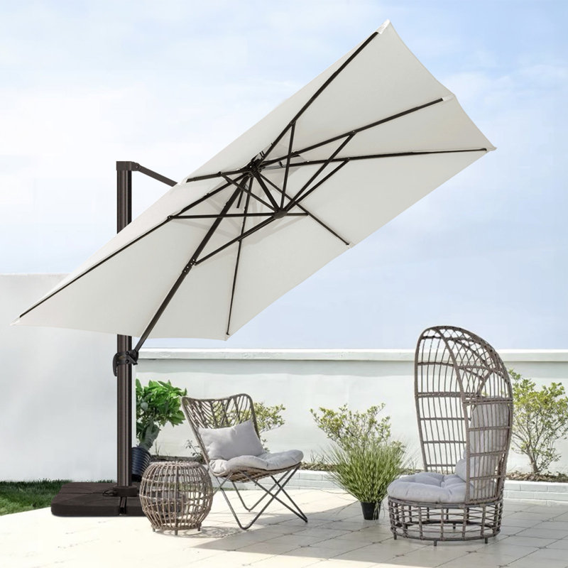 Ormi 120'' Cantilever Umbrella, Off-White