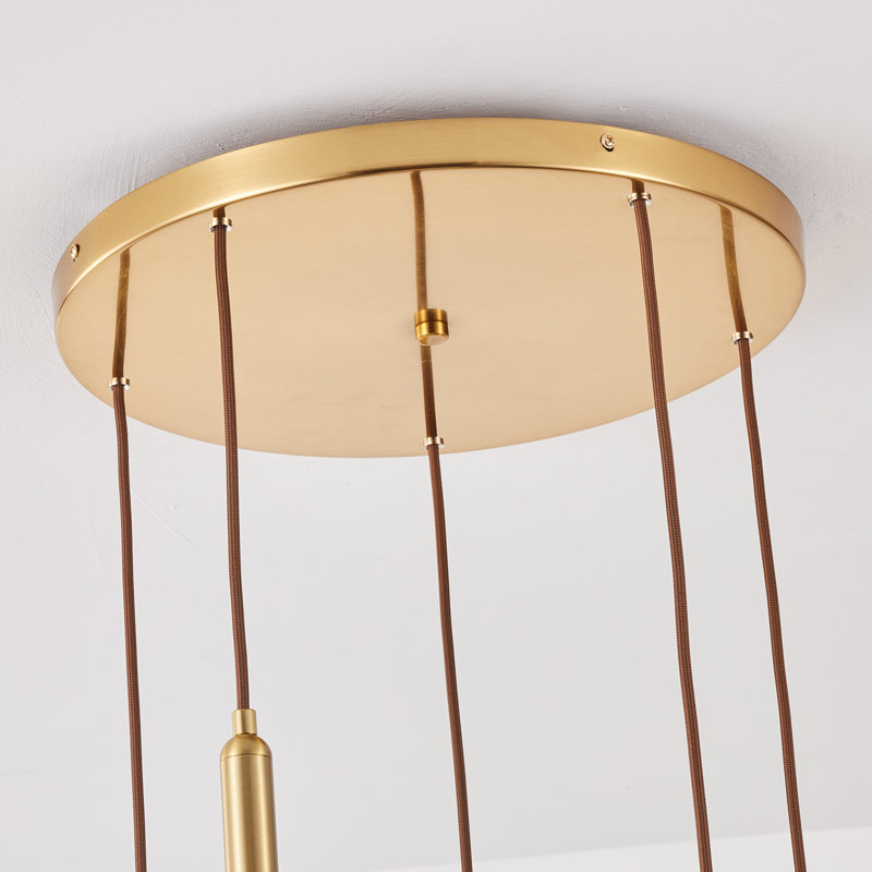 Texel 5 - Light Brushed Brass Pendant