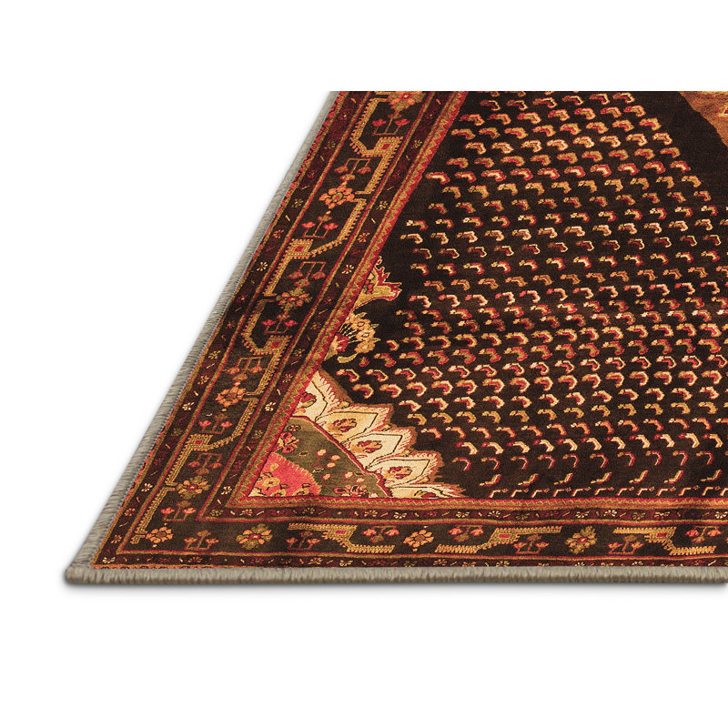 Milvin Performance Chenille Oriental Indoor Rug, Rectangle 8' x 12'