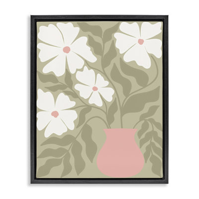 «Funky Pastel Florals», art mural encadré par Taylor Shannon Designs