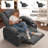 Modern Aesthetics and Intelligent Massage,Ergonomic Height-Adjustable Sofa and Lounge Chair - 8-Point Zoned Massage/Minimalist Installation/Double Cup Holder and Storage Bag-732620557