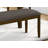 Bench, 44" Rectangular, Upholstered, Wood, Dining Room, Kitchen, Entryway, Brown Solid Wood, Brown Fabric, Transitional