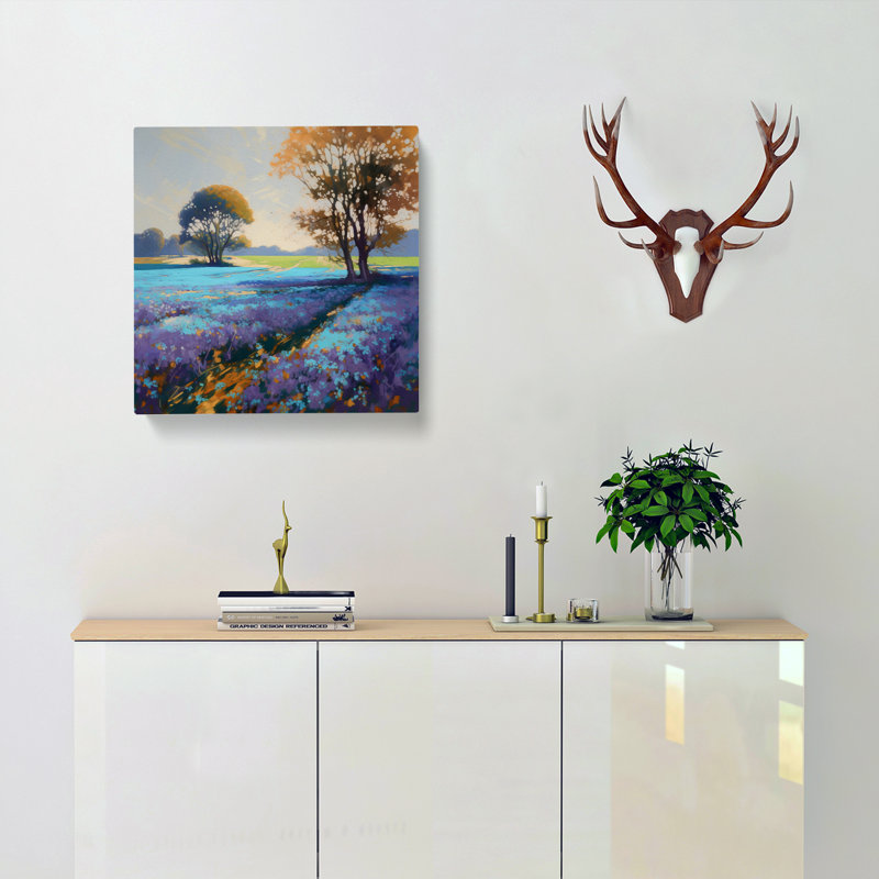 Bluebell Colour Field Painting No.3 - Print, 35cm H x 35cm W x 3cm D