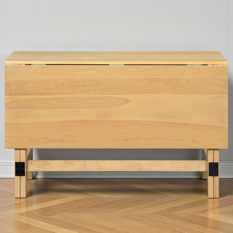 Extendable Dining Table With Drop Leaf, Rectangular, Modern Farmhouse Style, Natural