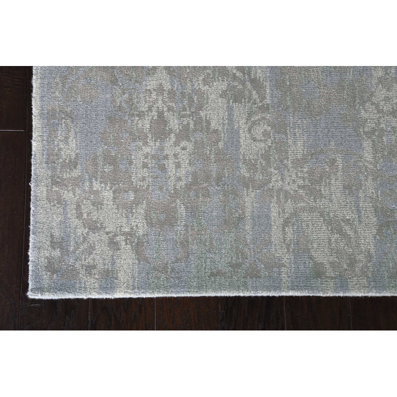 Tapis à motif abstrait ardoise Zephyr, Rectangle : 5 pi 6 po x 8 pi