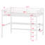 Lit mezzanine avec prises électriques intégrées, éclairage DEL, conception compacte et réduction du bruit