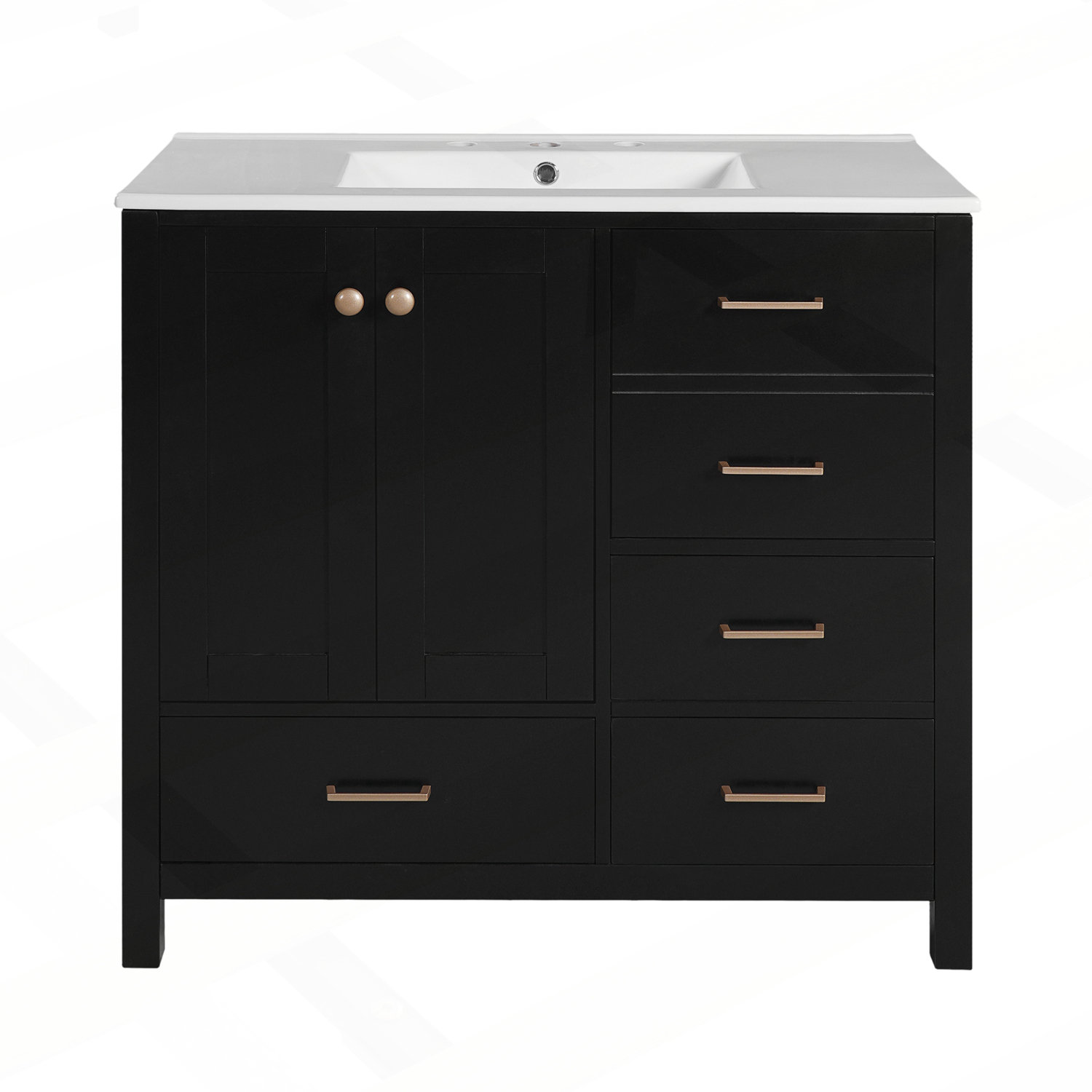 George Oliver High-Quality Bathroom Vanity with Multiple ...